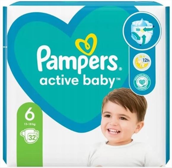 Εικόνα της PAMPERS ACTIVE BABY No6 (13-18KG) / 32ΤΕΜ